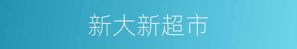 新大新超市的同义词