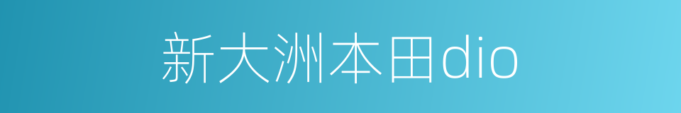 新大洲本田dio的同义词