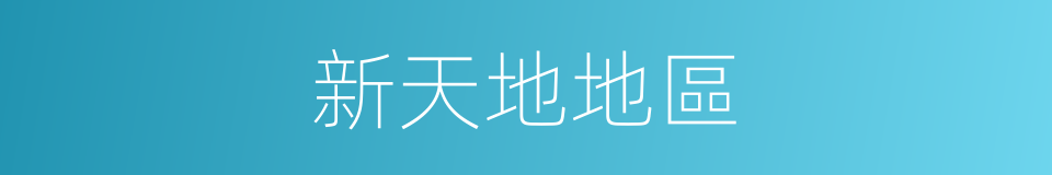 新天地地區的同義詞