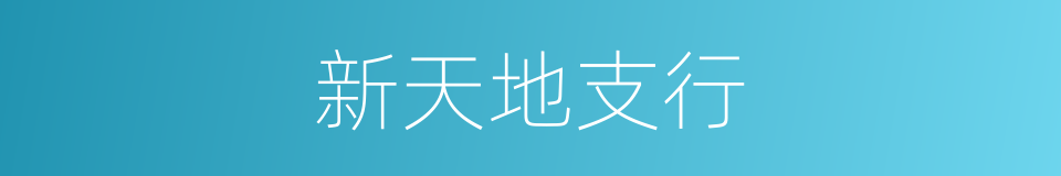 新天地支行的同义词