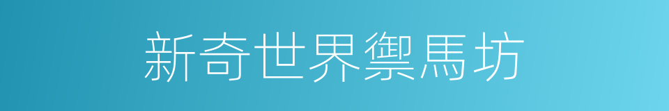 新奇世界禦馬坊的同義詞