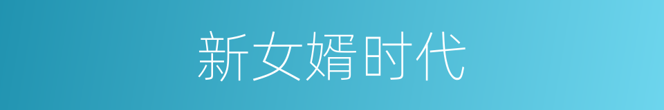 新女婿时代的同义词