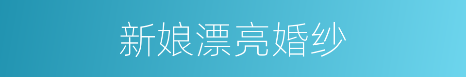 新娘漂亮婚纱的同义词