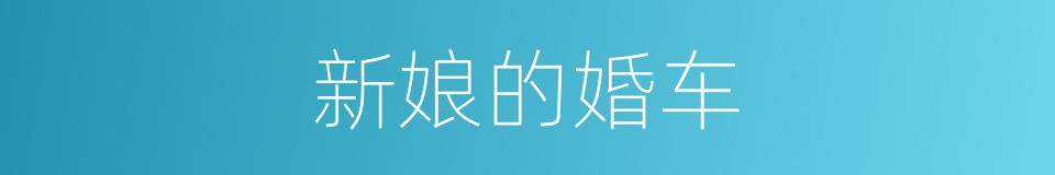 新娘的婚车的同义词