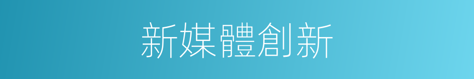 新媒體創新的同義詞