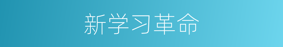 新学习革命的同义词