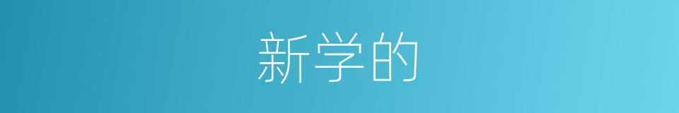新学的的同义词
