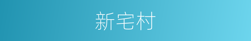 新宅村的同义词