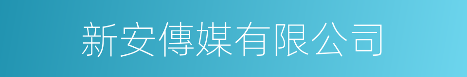 新安傳媒有限公司的同義詞