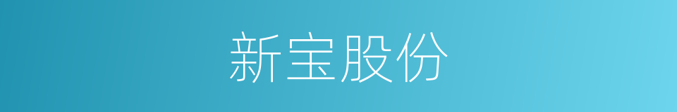 新宝股份的同义词