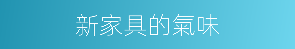 新家具的氣味的同義詞