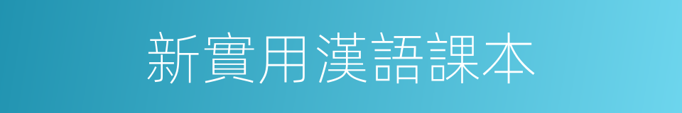新實用漢語課本的同義詞