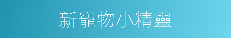 新寵物小精靈的同義詞