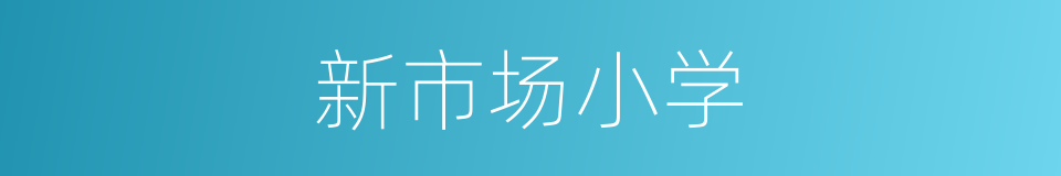 新市场小学的同义词