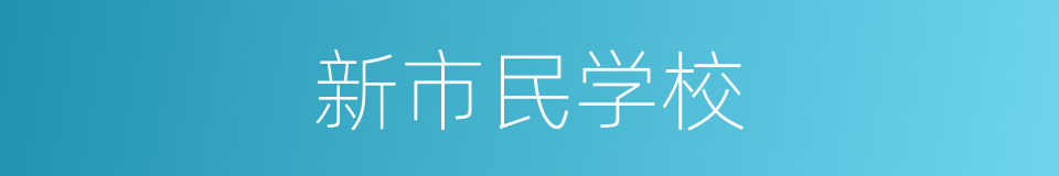 新市民学校的同义词