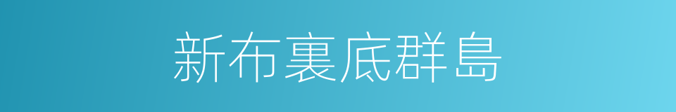 新布裏底群島的同義詞