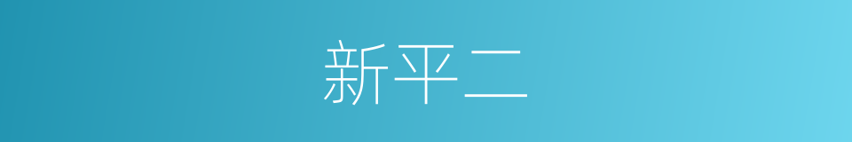 新平二的同义词