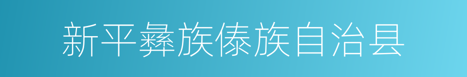 新平彝族傣族自治县的同义词