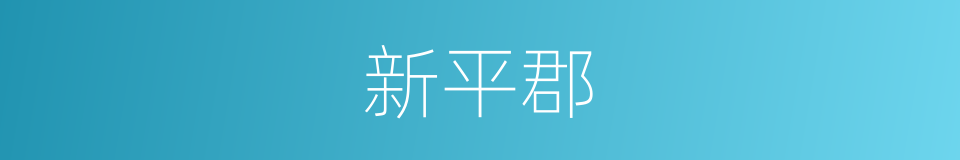 新平郡的同义词