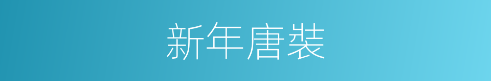 新年唐裝的同義詞