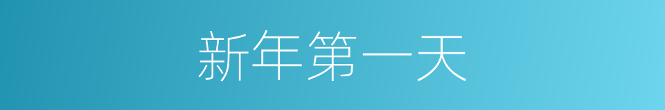 新年第一天的同义词