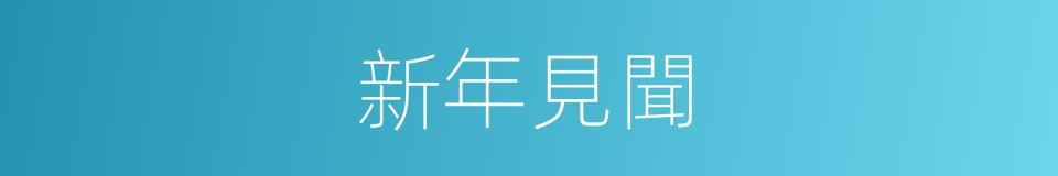 新年見聞的同義詞