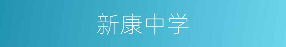 新康中学的同义词