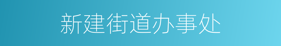 新建街道办事处的同义词