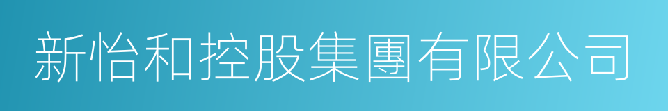 新怡和控股集團有限公司的同義詞