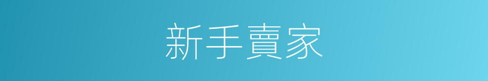 新手賣家的同義詞