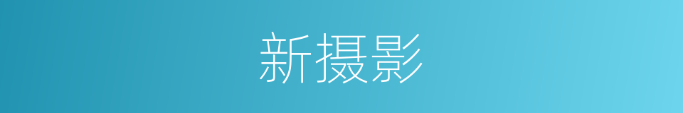 新摄影的同义词