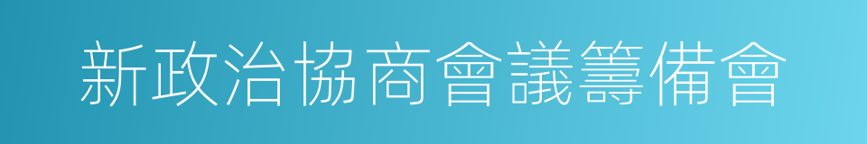 新政治協商會議籌備會的同義詞