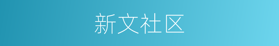 新文社区的同义词