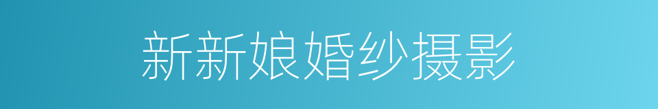 新新娘婚纱摄影的同义词