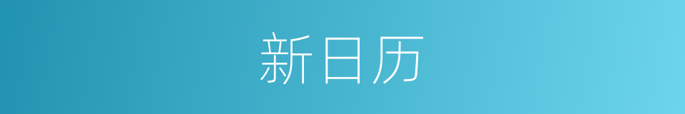 新日历的同义词