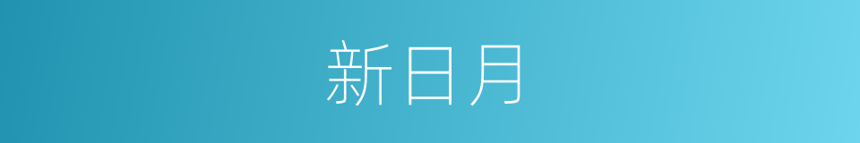 新日月的同义词