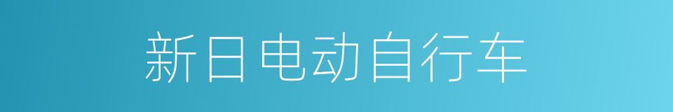 新日电动自行车的同义词