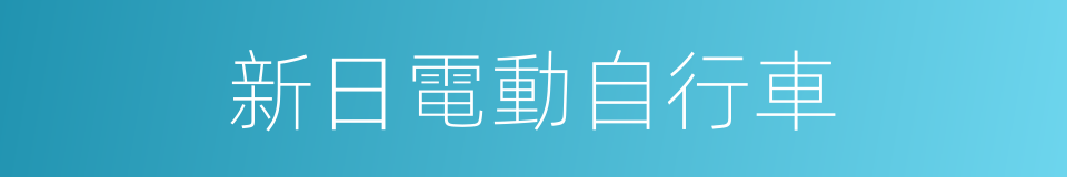 新日電動自行車的同義詞