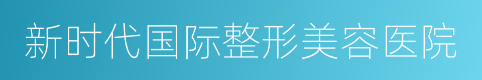 新时代国际整形美容医院的同义词