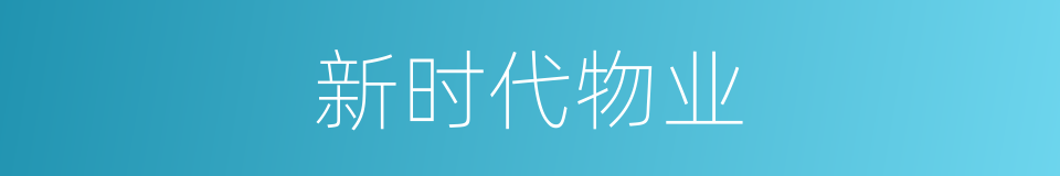 新时代物业的同义词