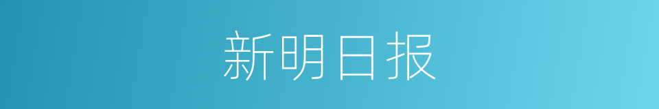 新明日报的同义词