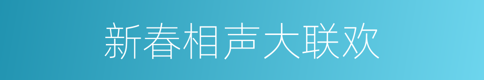 新春相声大联欢的同义词