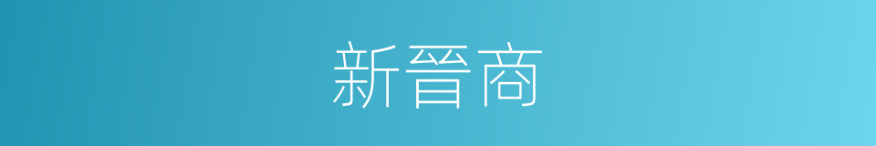 新晉商的同義詞