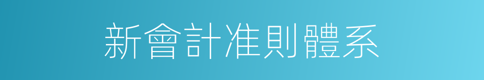 新會計准則體系的同義詞