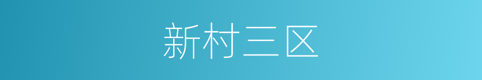新村三区的同义词