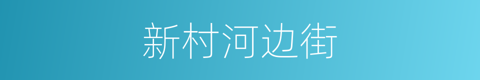 新村河边街的同义词