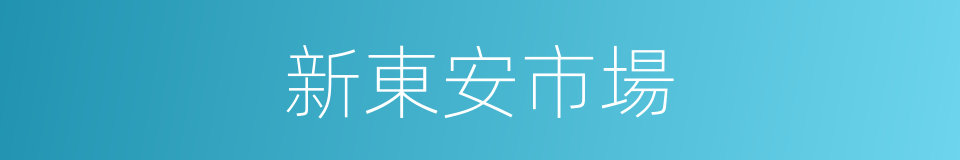 新東安市場的同義詞