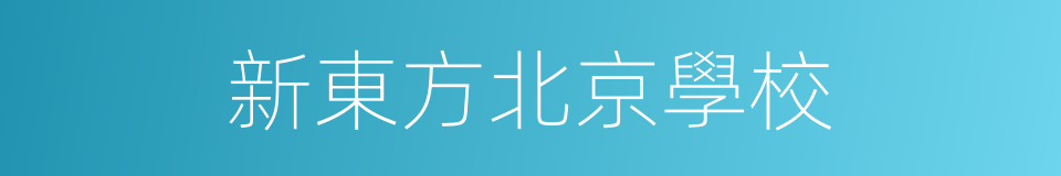 新東方北京學校的同義詞
