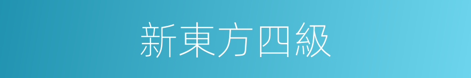 新東方四級的同義詞