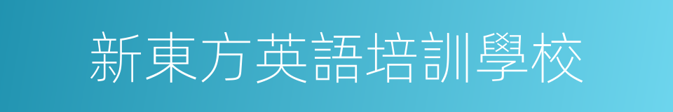 新東方英語培訓學校的同義詞